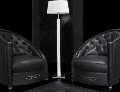 Chair in leather upholstery Chocolate, Formitalia (office furniture art Deco (art Deco))