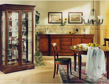 Dining room with round table Itaca, Megaros