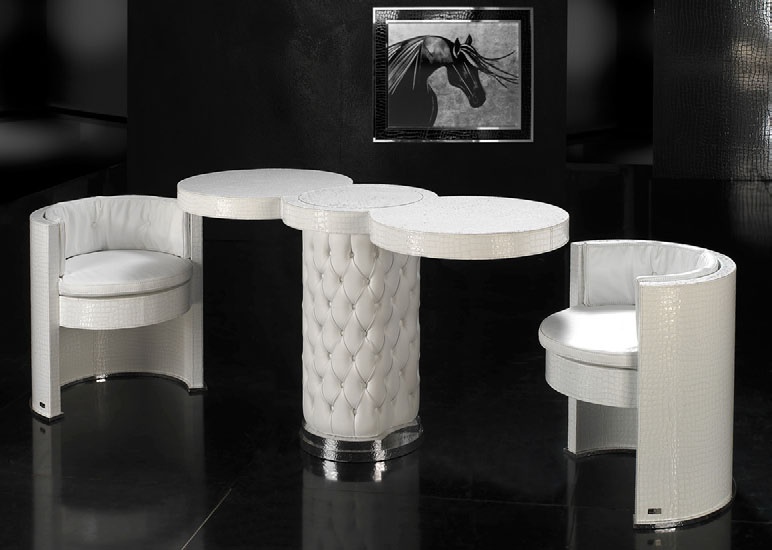 Chair in leather upholstery Margherita, Formitalia