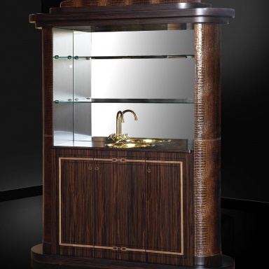 Bar Cabinet Drinking A Round