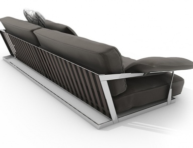 Sofa with metal frame Lisiere, Driade