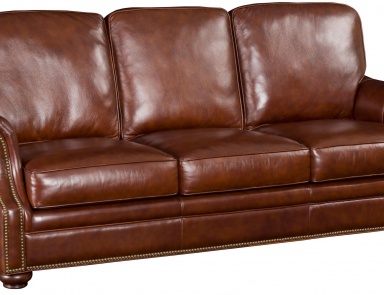 A sofa with a high back Stationary Sofa, Bradington-Young