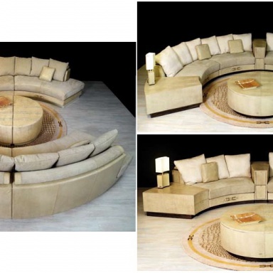 A coffee table Sitting A Round