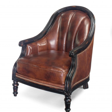 Chair Exposed Wood Club Chair