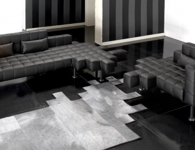 Couch Puzzle in leather upholstery, Formitalia