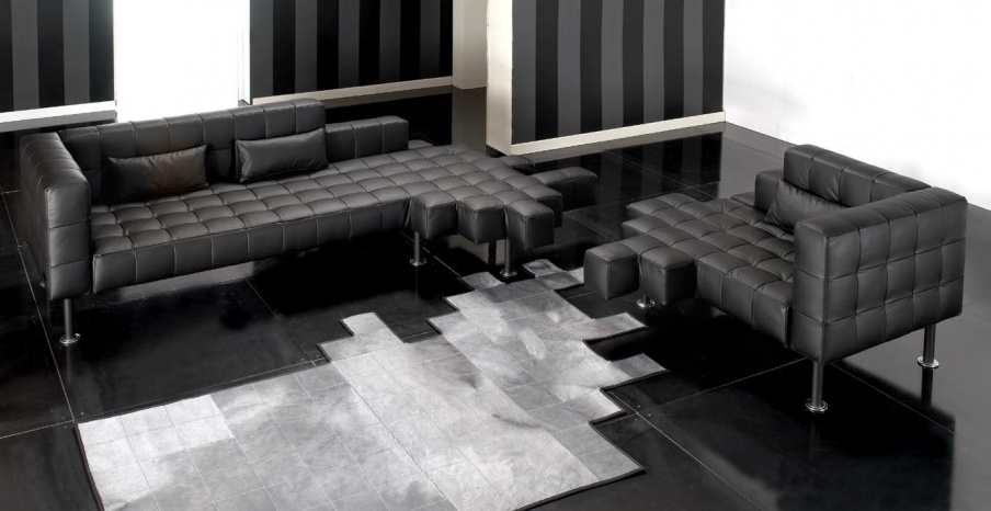 Couch Puzzle in leather upholstery, Formitalia