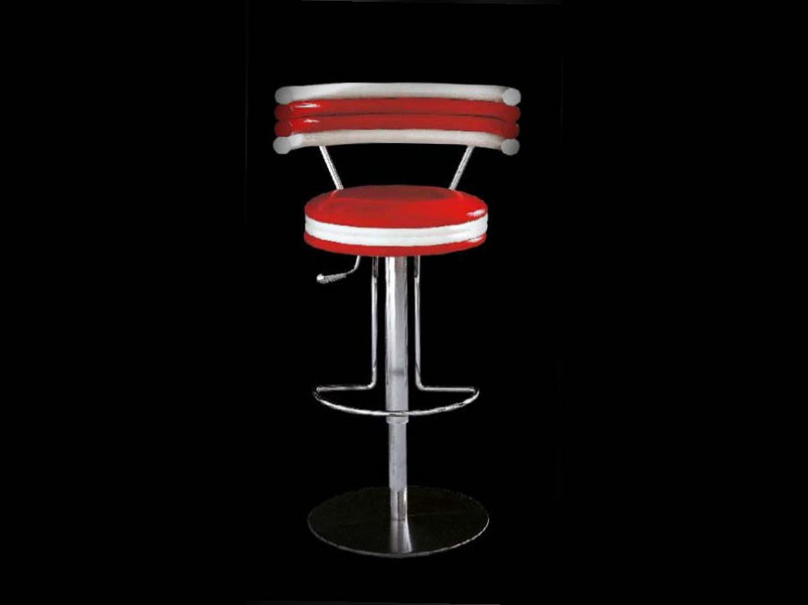 Bar stool Happy kreek, leather upholstery, Formitalia