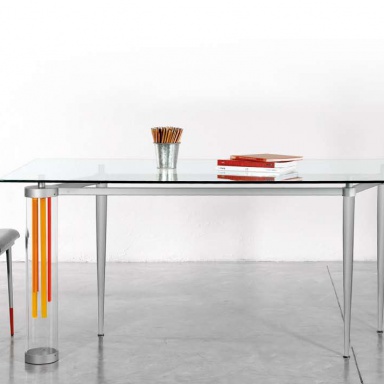 The table leg red Light