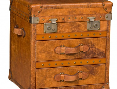 Bedside Table Two Drawer Steamer End Table, Bradington-Young