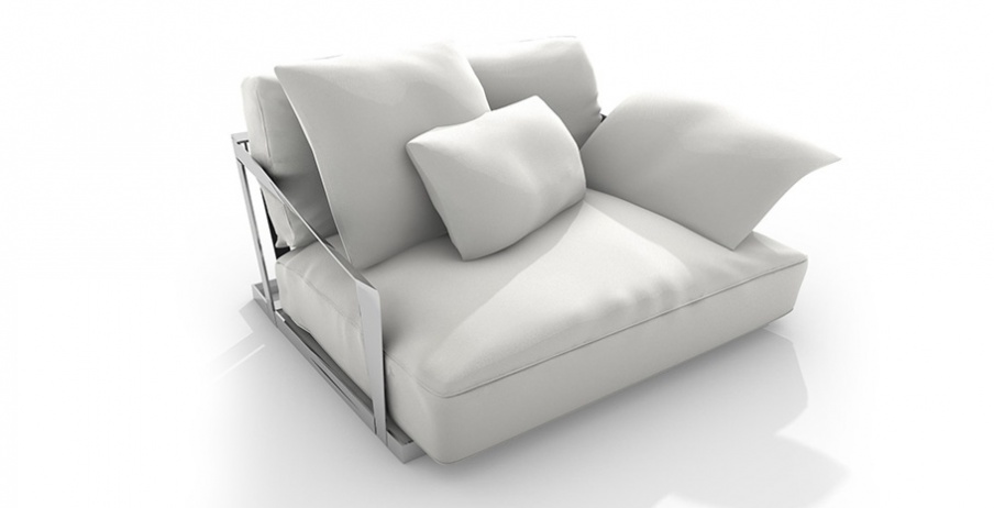 Chair with metal frame Lisiere, Driade