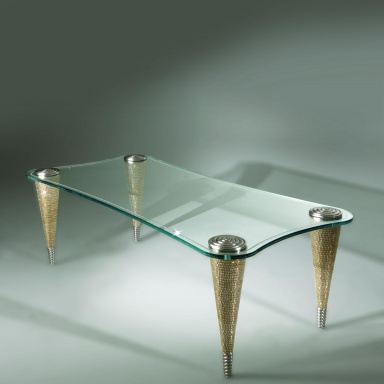 Dining table made with Swarovski