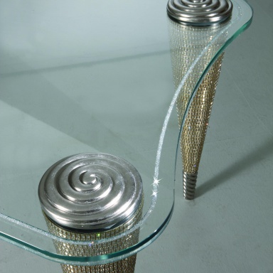 Dining table made with Swarovski