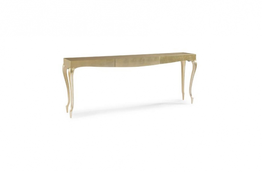 Console Gold-y on cast metal legs, Caracole