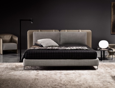 Double the Tatlin Soft bed, Minotti