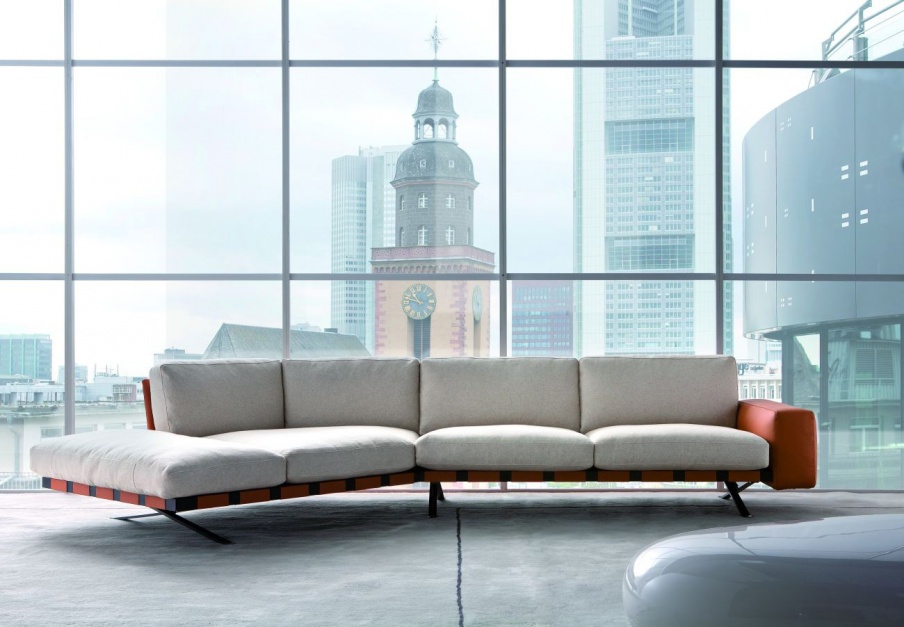 Sofa with low backrest Fenix, Driade