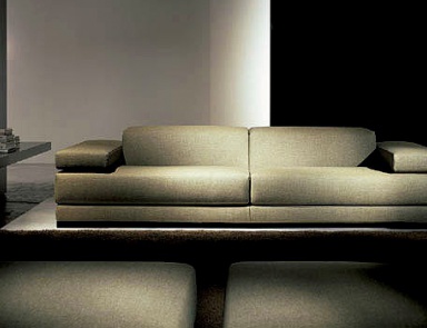 Sofa on a frame of wood and metal, The sofa - Swan