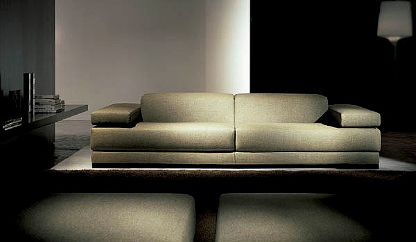 Sofa on a frame of wood and metal, The sofa - Swan