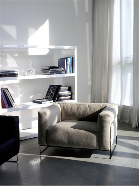 The chair frame is metal, Tweed - Swan