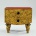 Bedside table Rouge et or