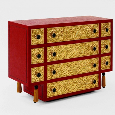 Dresser Rouge et or