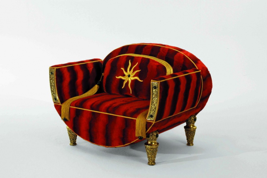 Chair natural wood Rouge et or, Colombo Stile