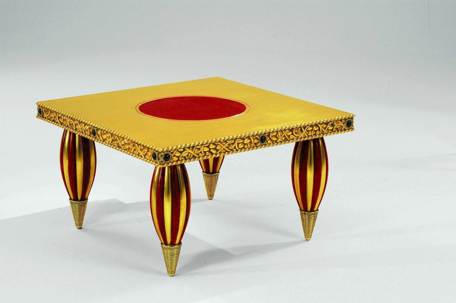 Coffee table Rouge et or, Colombo Stile