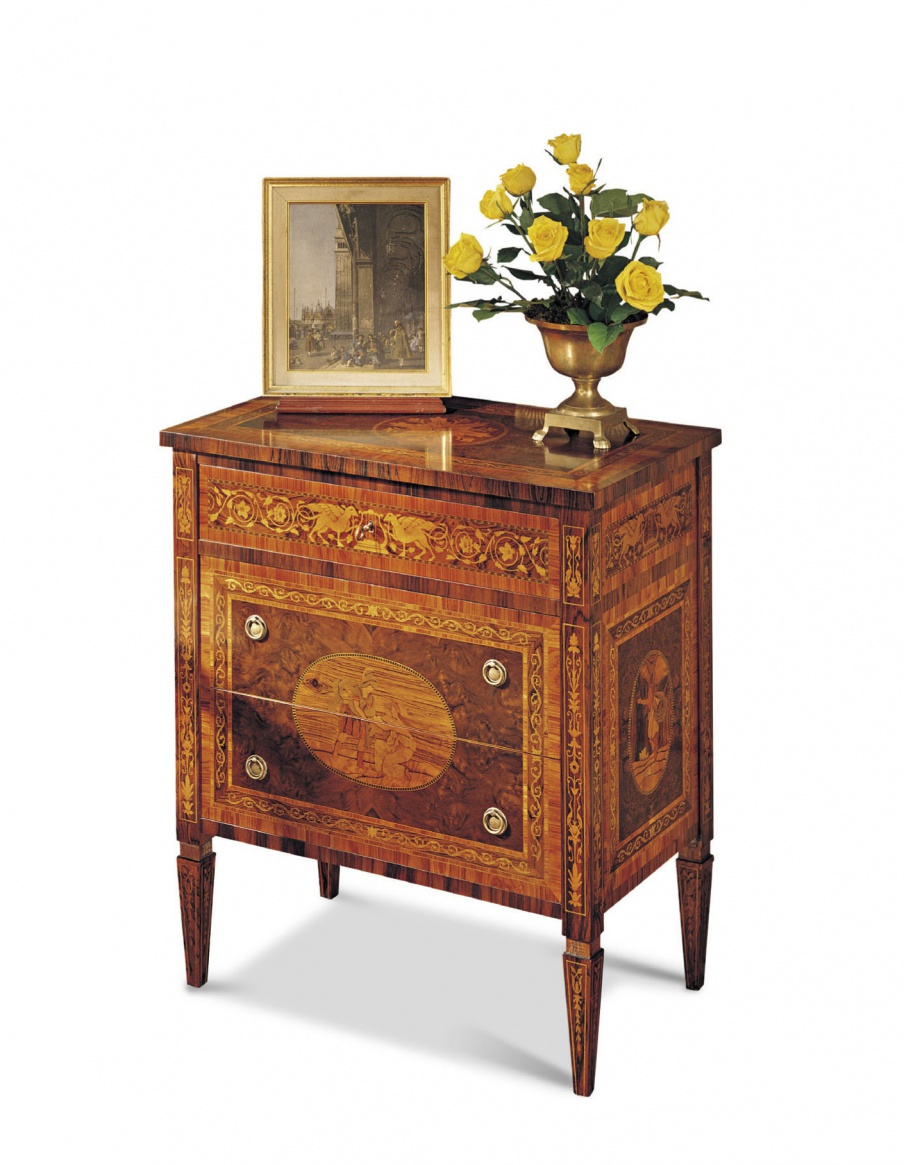 A chest of drawers made from natural wood, Francesco Molon