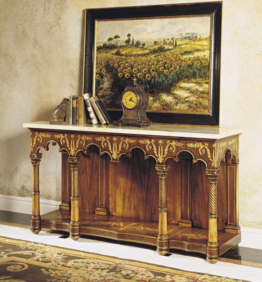 The console is natural wood, Francesco Molon