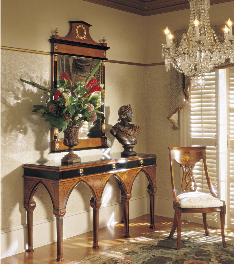 The console is natural wood, Francesco Molon