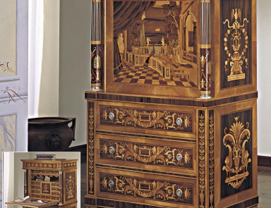 The secretaire made from natural wood, Francesco Molon