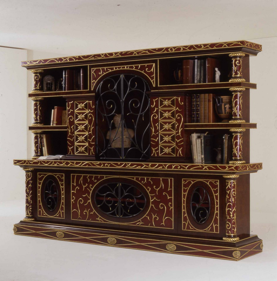 A bookcase Una Visione Di Eleganza, Stile Colombo