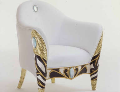 Chair natural wood Emisferi In Nero e Bianco, Colombo Stile