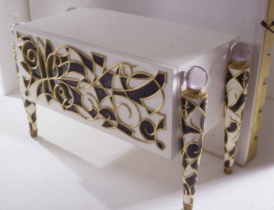 Stand Emisferi In Nero e Bianco, Colombo Stile