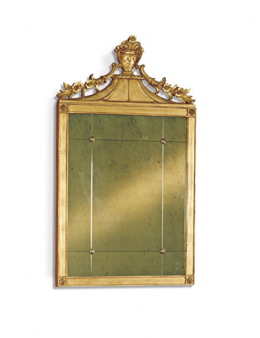 Wall mirror with wooden frame, Francesco Molon
