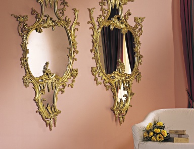 Wall mirror with wooden frame, Francesco Molon
