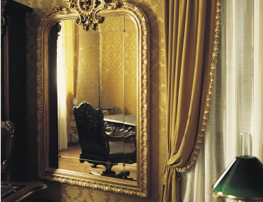 Wall mirror with wooden frame, Francesco Molon