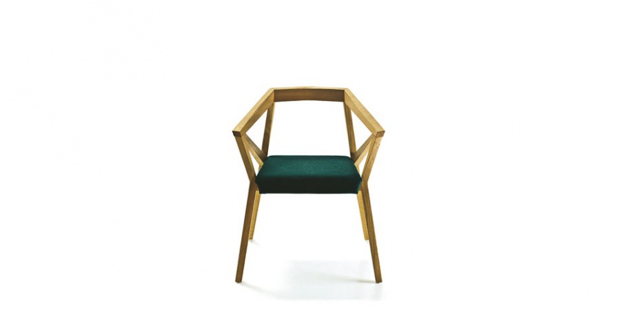 Chair with armrests made of natural wood YY, Moroso