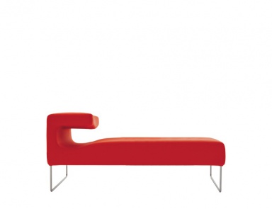 Lowseat chaise lounge in fabric, Moroso (deck chair)