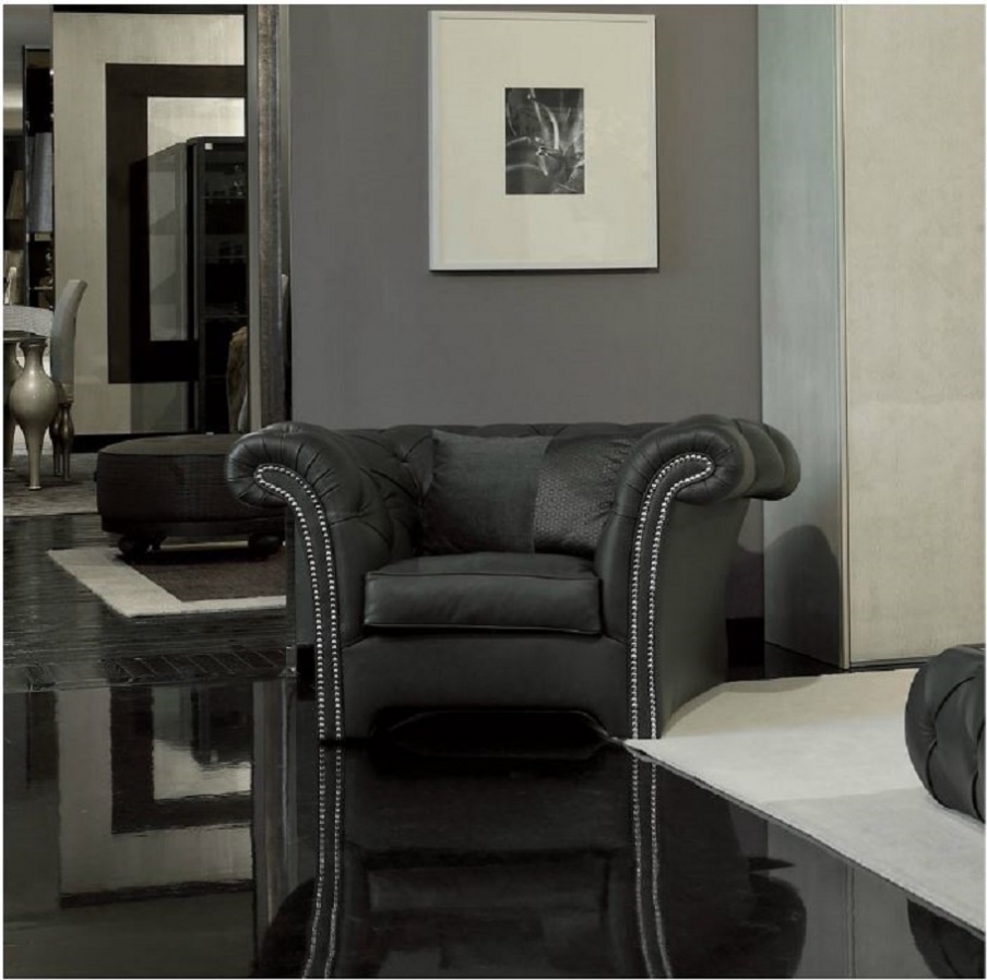 Chair genuine leather Churchill, Ego