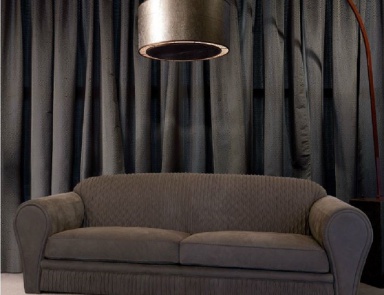 The dark-brown leather sofa Miami, Ego