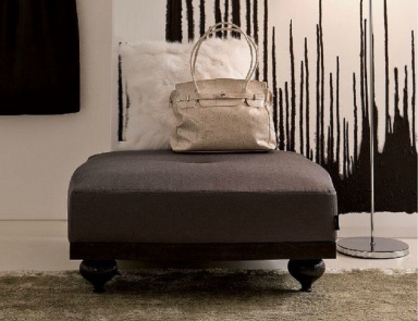 Pouf upholstered in textile Coco, Ego