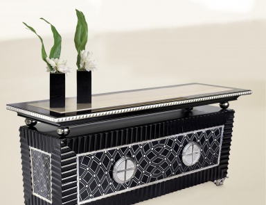 Stand Lunа decorated with natural pearls, Francesco Molon