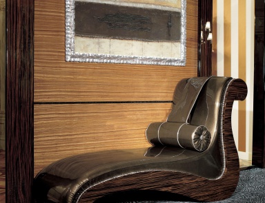 The Pauline chaise lounge on wooden frame, Francesco Molon