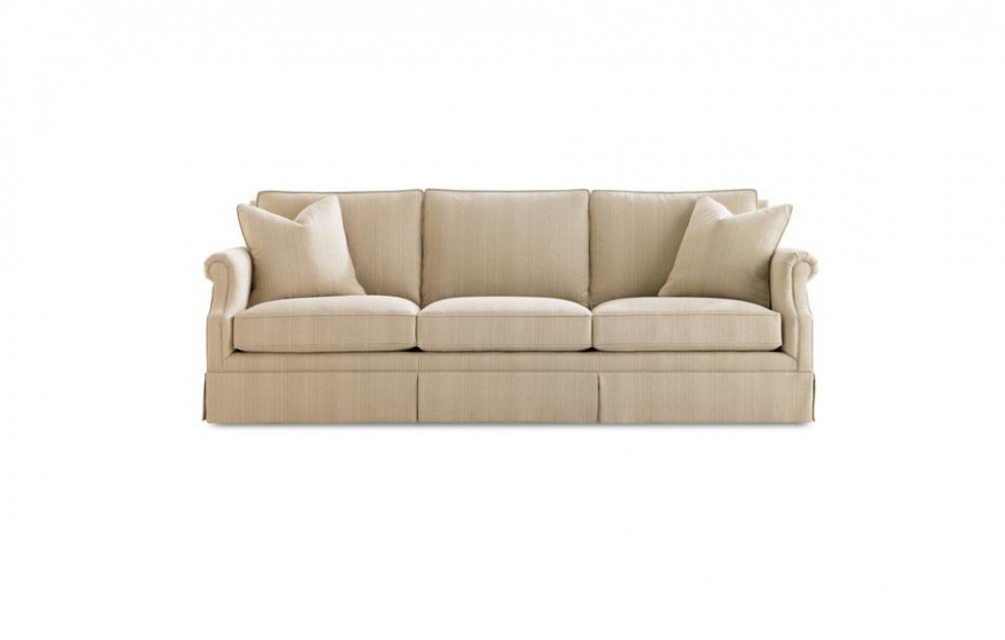 Three-seater sofa Skirted Portland, Caracole Light