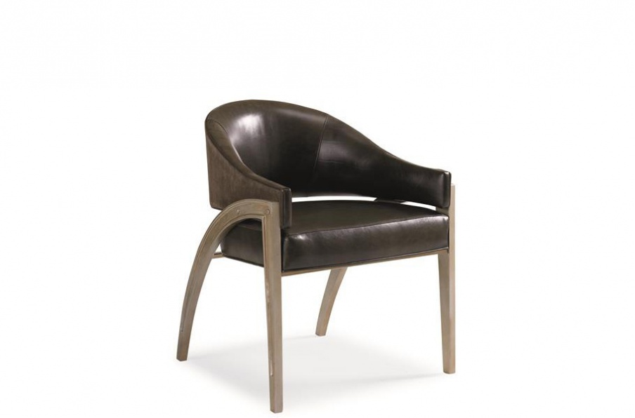 The semi-circular chair with armrests Architects Chair, Caracole Light