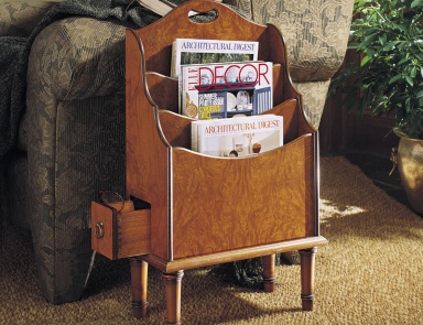 Magazine rack made of natural wood, Francesco Molon