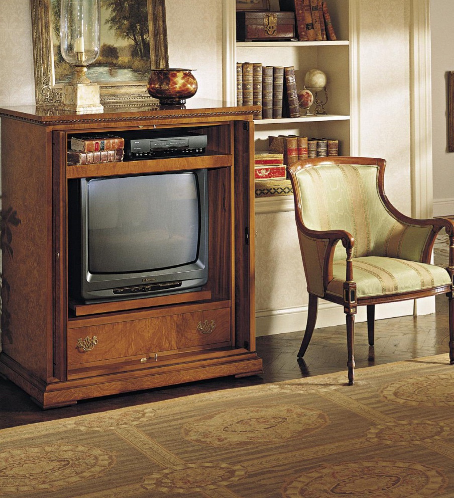 Cabinet for TV with natural wood, Francesco Molon