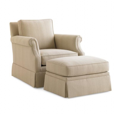 Poof Portland Skirted Ottoman