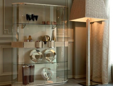 Showcase with glass shelves Ermes, Ego