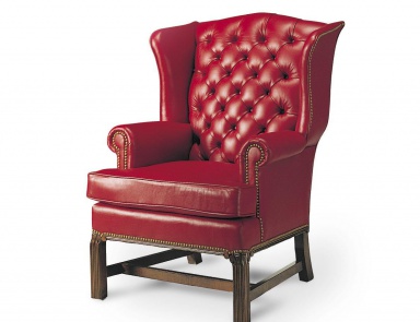 Chair in leather upholstery, Francesco Molon